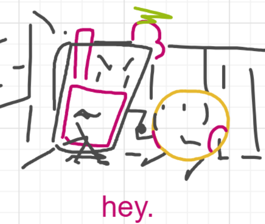 A panel from I've Been Everywhere, Man, episode nine of the Board Boards object show by Furretwalk/WalkingFurret.